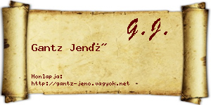 Gantz Jenő névjegykártya
